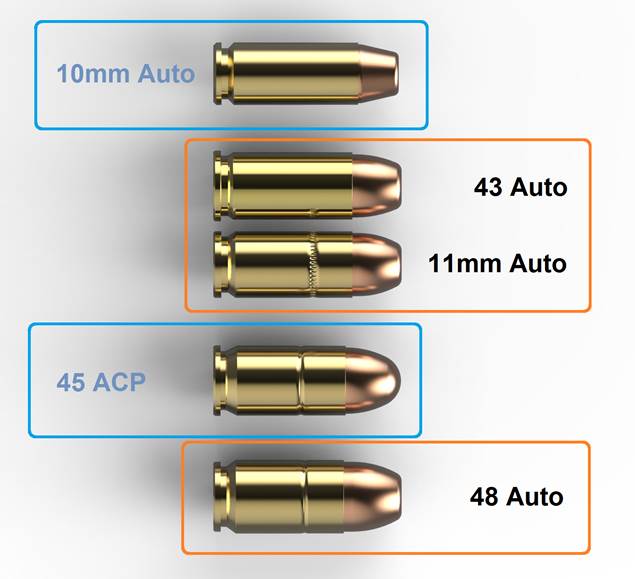 19436 MTM Large Pistol 45 Auto to 44 Mag Cat No E50-45 Set of 4 for sale online holds 50 